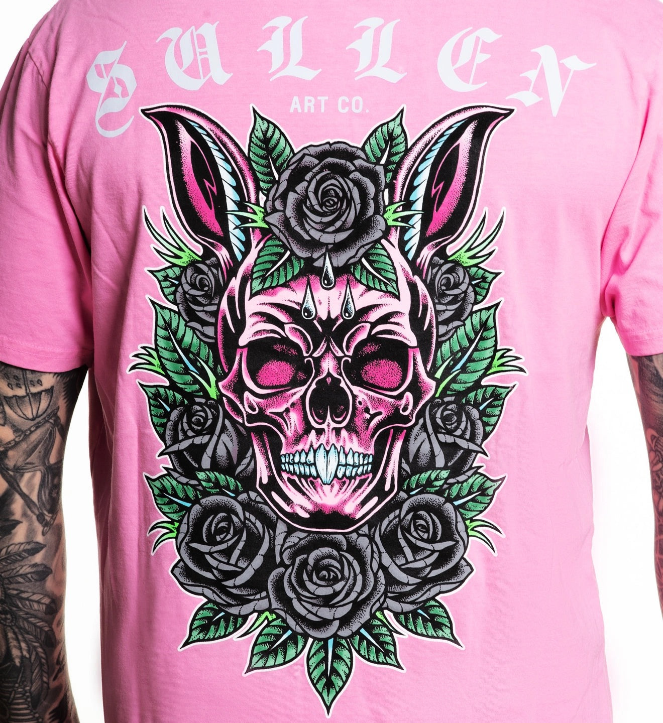 SULLEN CLOTHING SKULL BUNNY PINK PREMIUM T-SHIRT