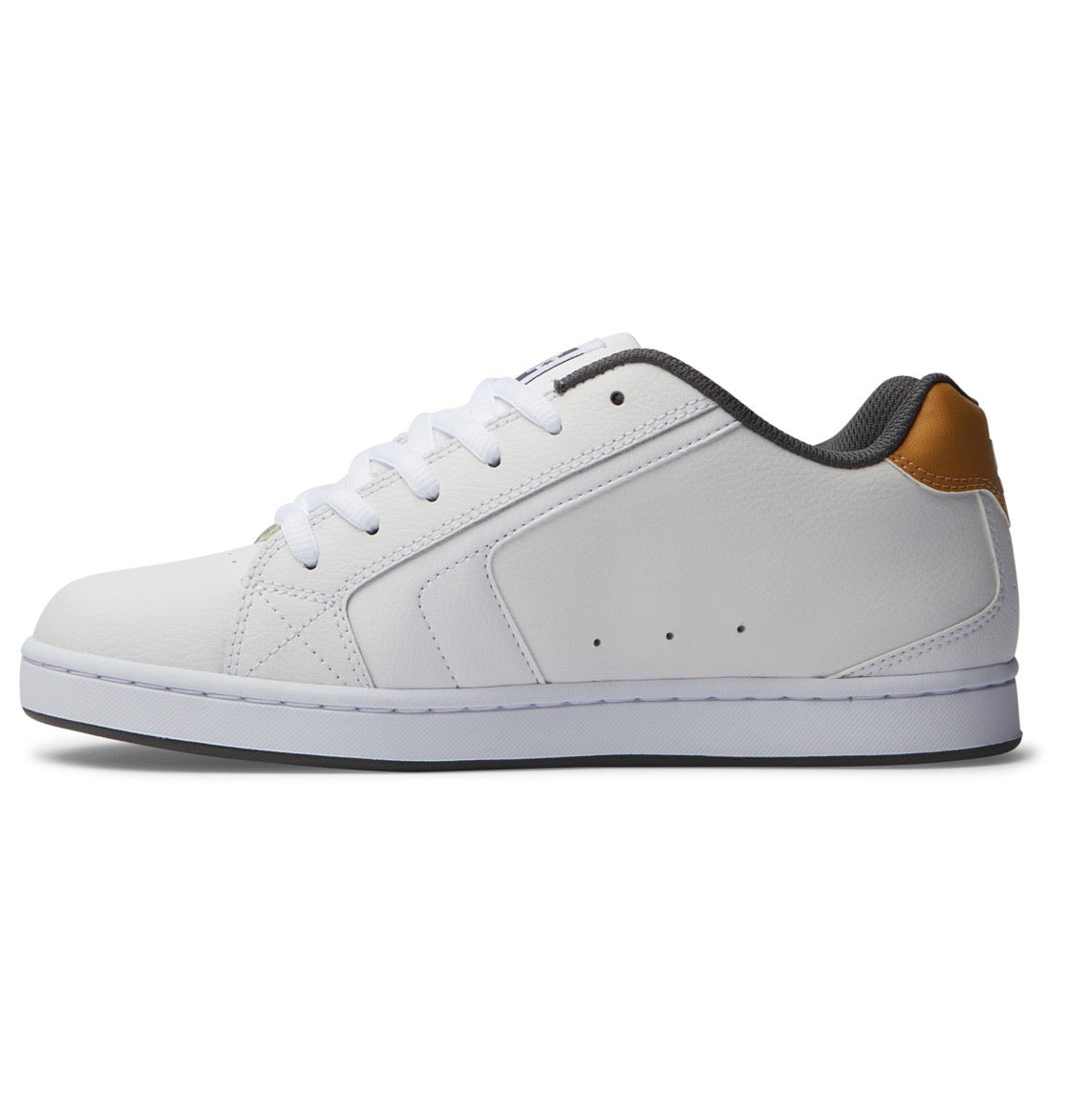 DC SHOES NET WHITE WHITE LIGHT GREY TRAINERS (UK 12)