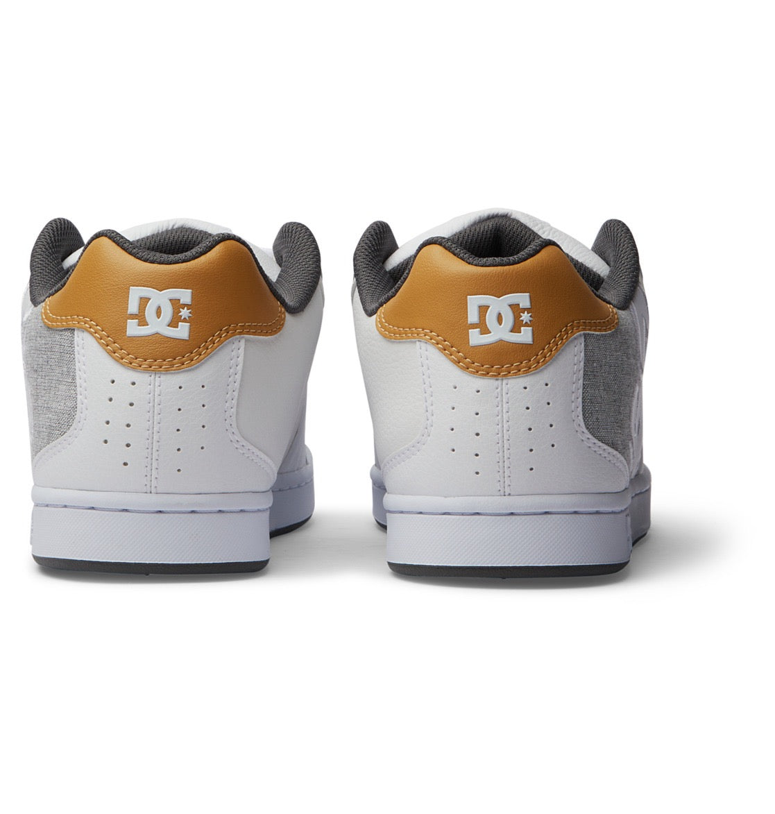 DC SHOES NET WHITE WHITE LIGHT GREY TRAINERS (UK 12)