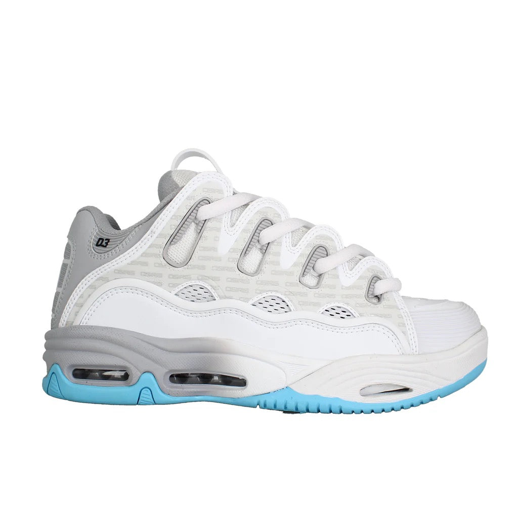OSIRIS SHOES D3 2001 WHITE GREY BABY BLUE TRAINERS