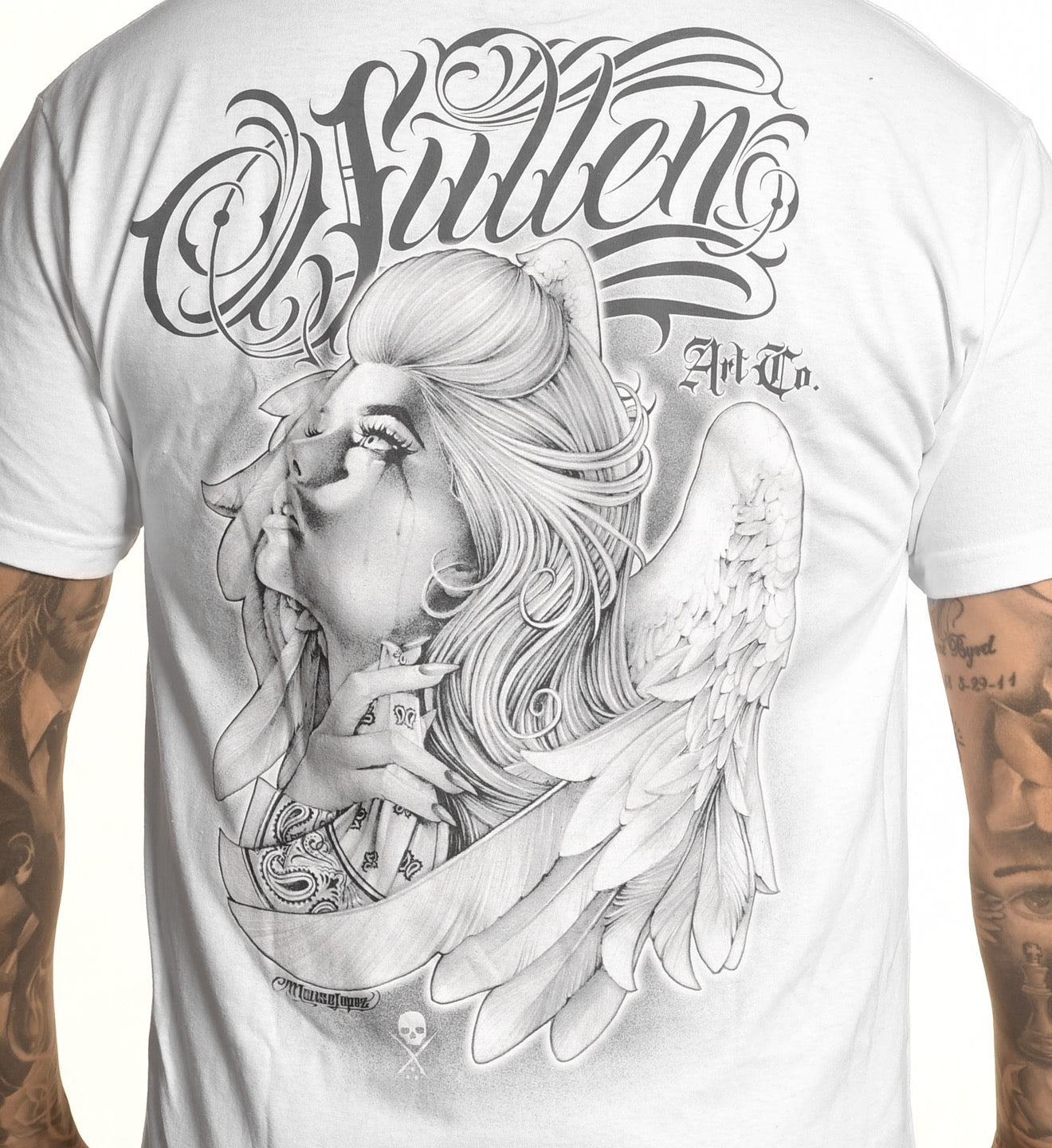 SULLEN CLOTHING HEAVEN SENT WHITE STANDARD T-SHIRT (L)