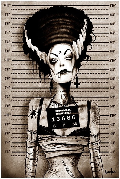 BRIDE MUGSHOT ART PRINT