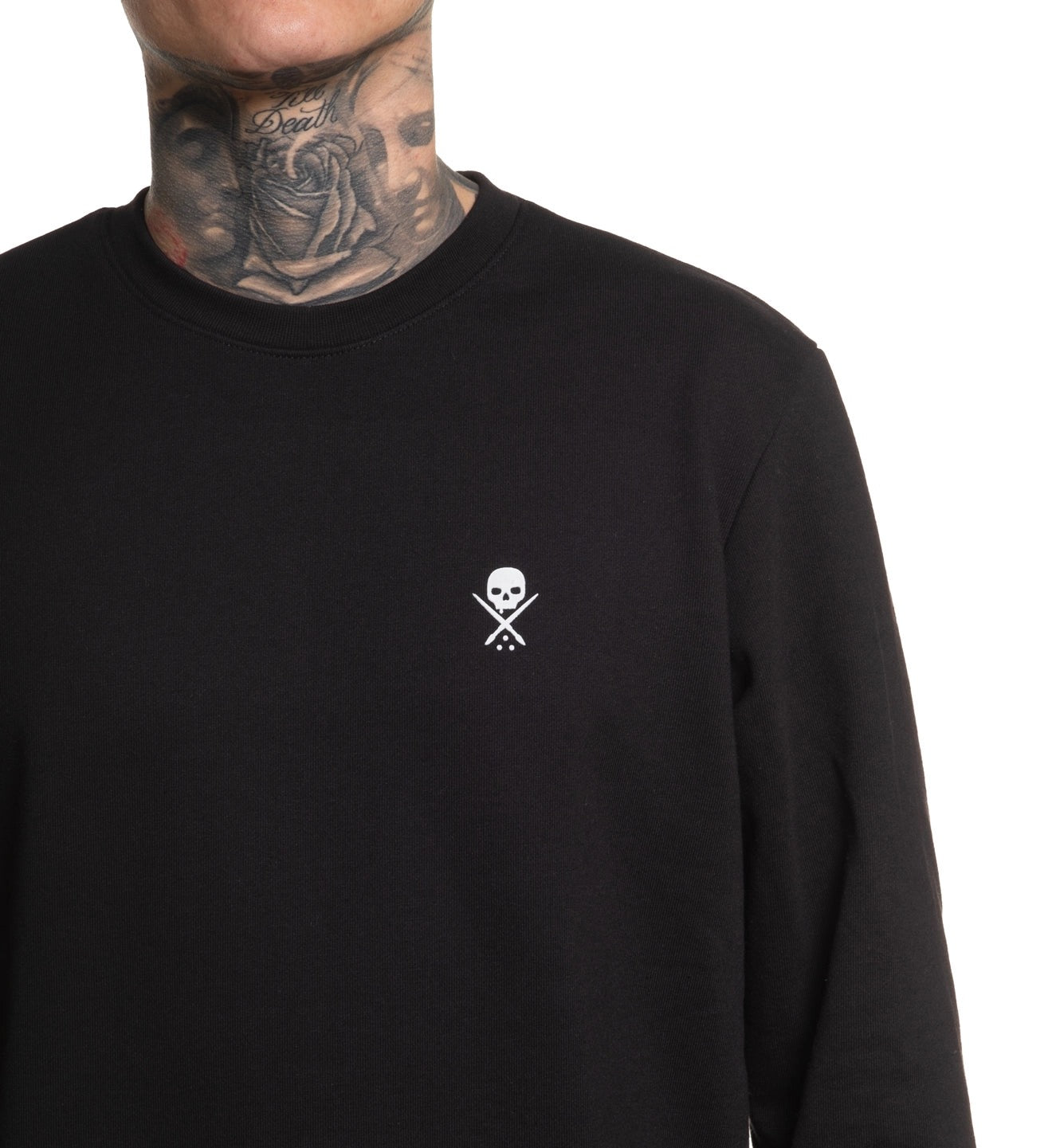 SULLEN CLOTHING BADGE LS CREW BLACK SWEATSHIRT