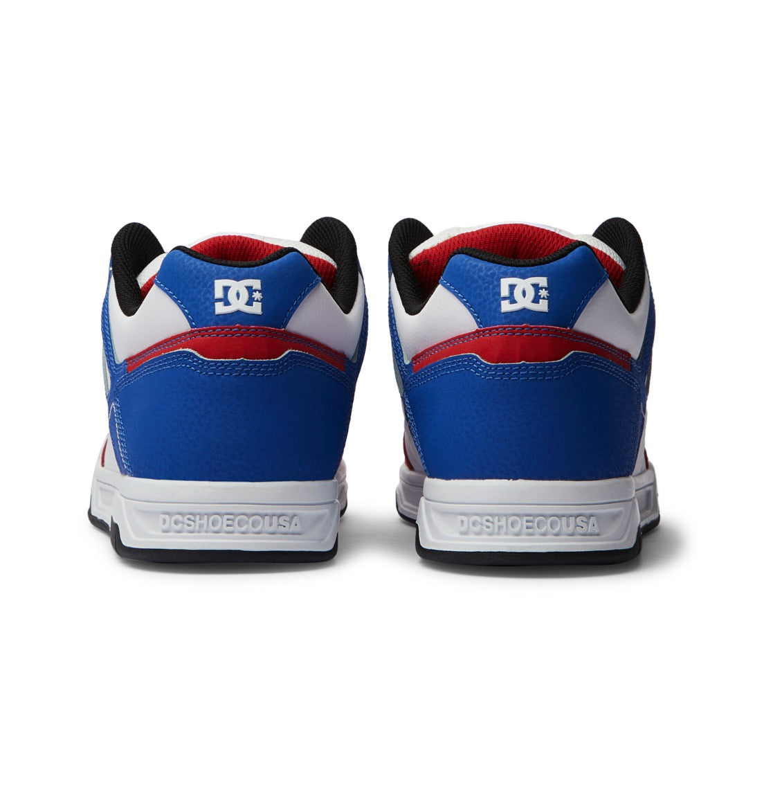 DC SHOES STAG RED WHITE BLUE TRAINERS (UK 10)