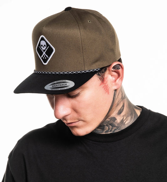 SULLEN CLOTHING BLAQ DIAMOND LODEN GREEN & BLACK SNAPBACK CAP