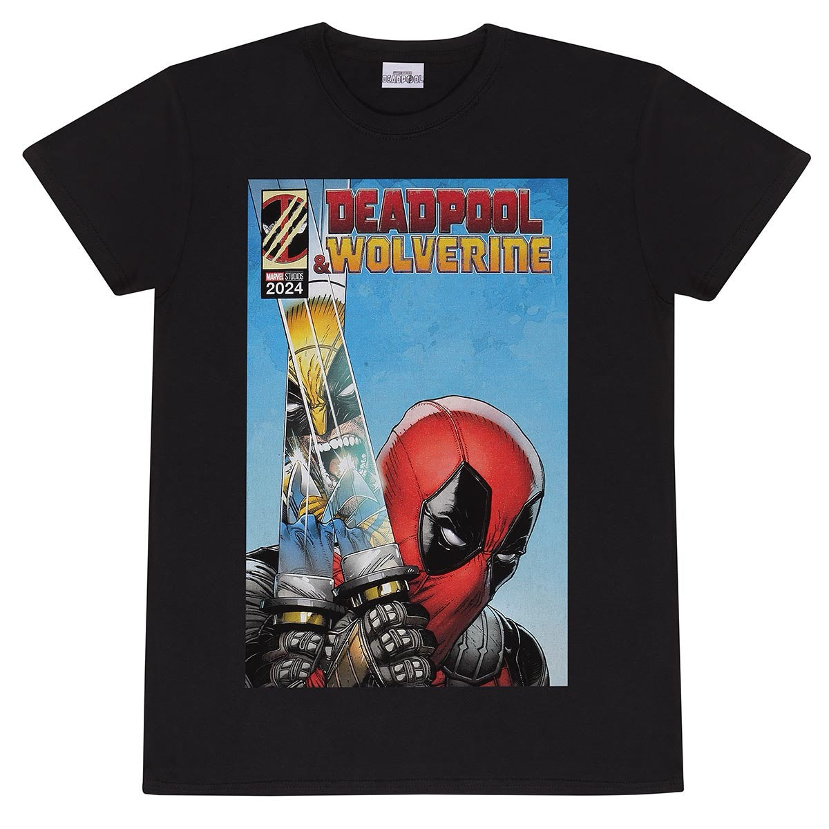 MARVEL DEADPOOL 3 DEADPOOL REFLECTION BLACK T-SHIRT