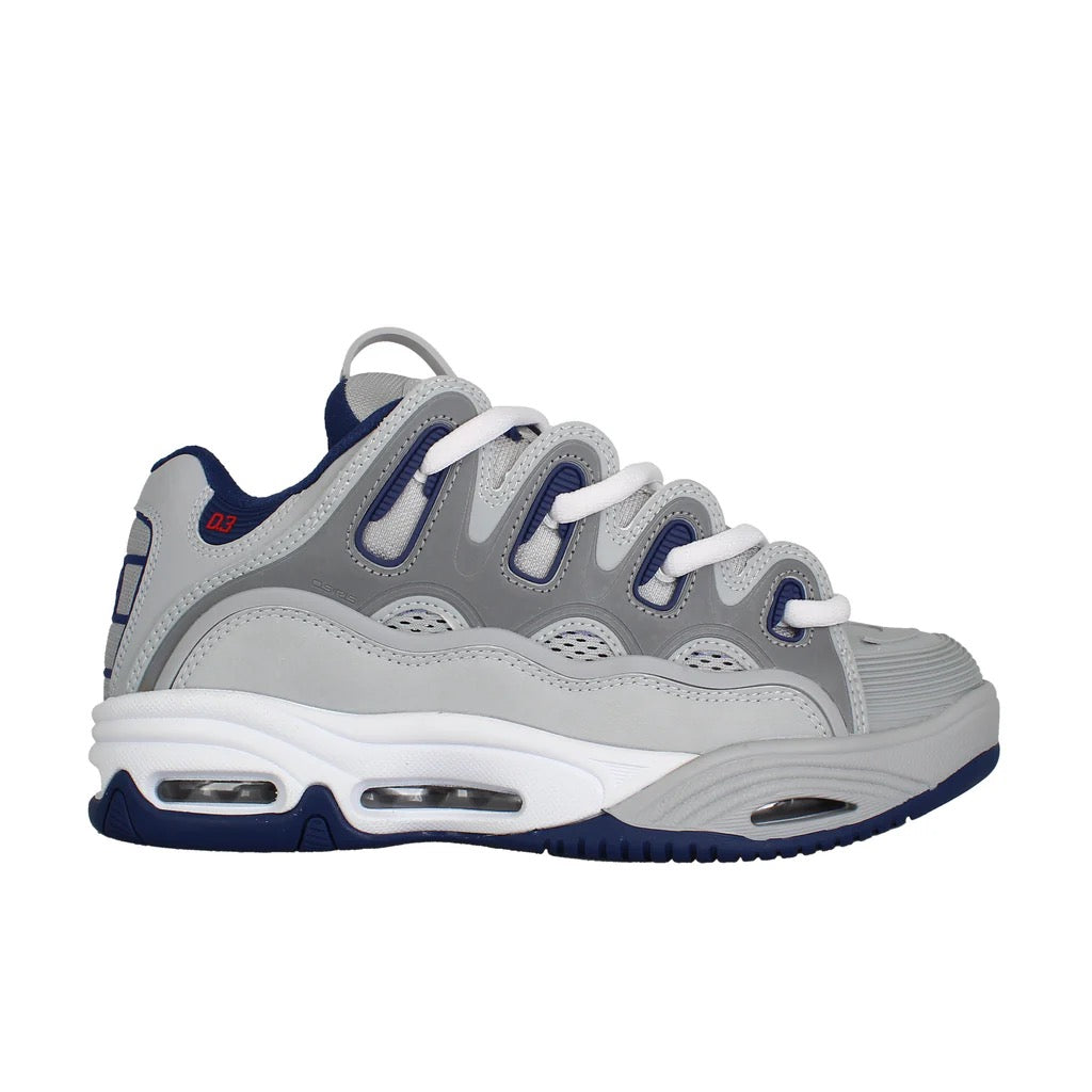 OSIRIS SHOES D3 2001 GREY NAVY WHITE TRAINERS