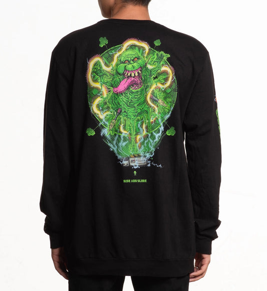 SULLEN CLOTHING GHOSTBUSTERS SLIMER BADGE LONG SLEEVE T-SHIRT