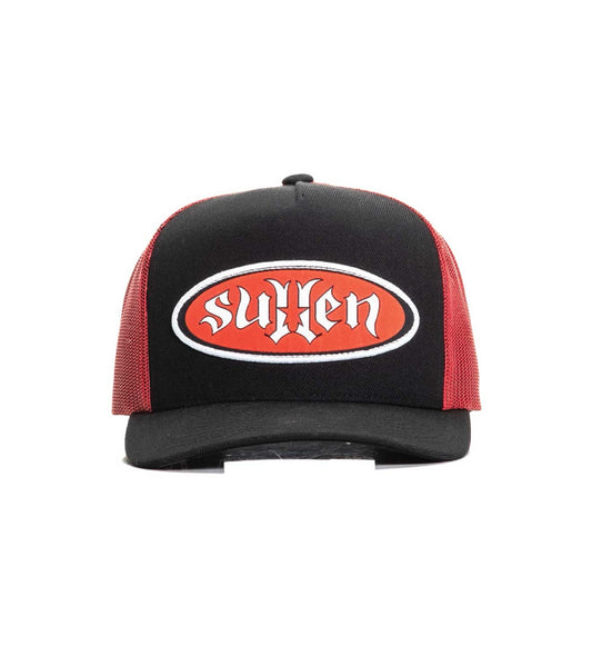SULLEN CLOTHING OG STAR BLACK & RED SNAPBACK TRUCKER CAP HAT