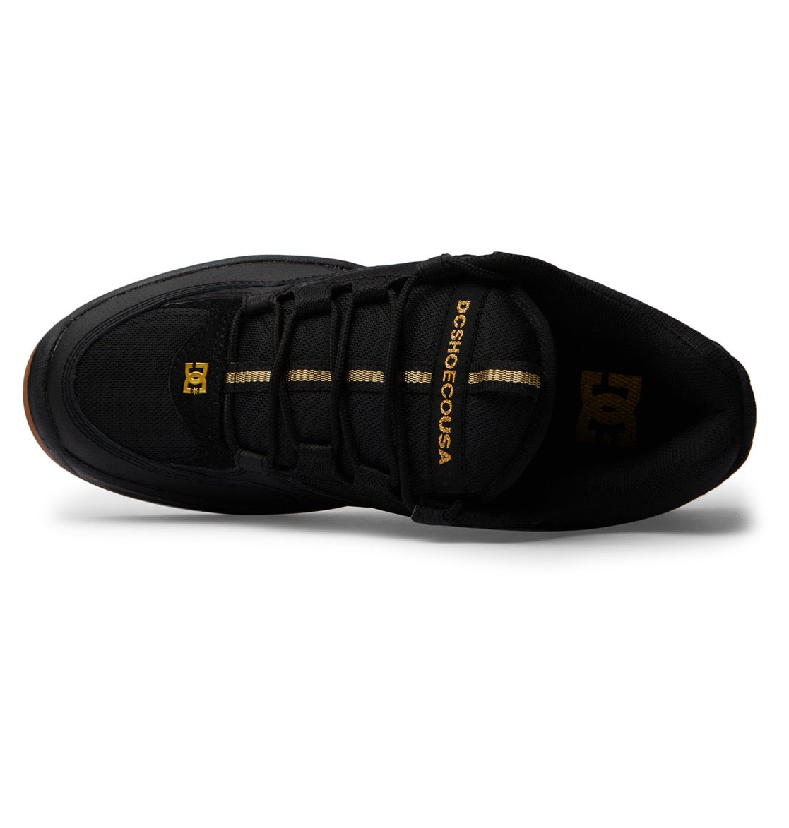 DC SHOES KALYNX ZERO BLACK GOLD TRAINERS