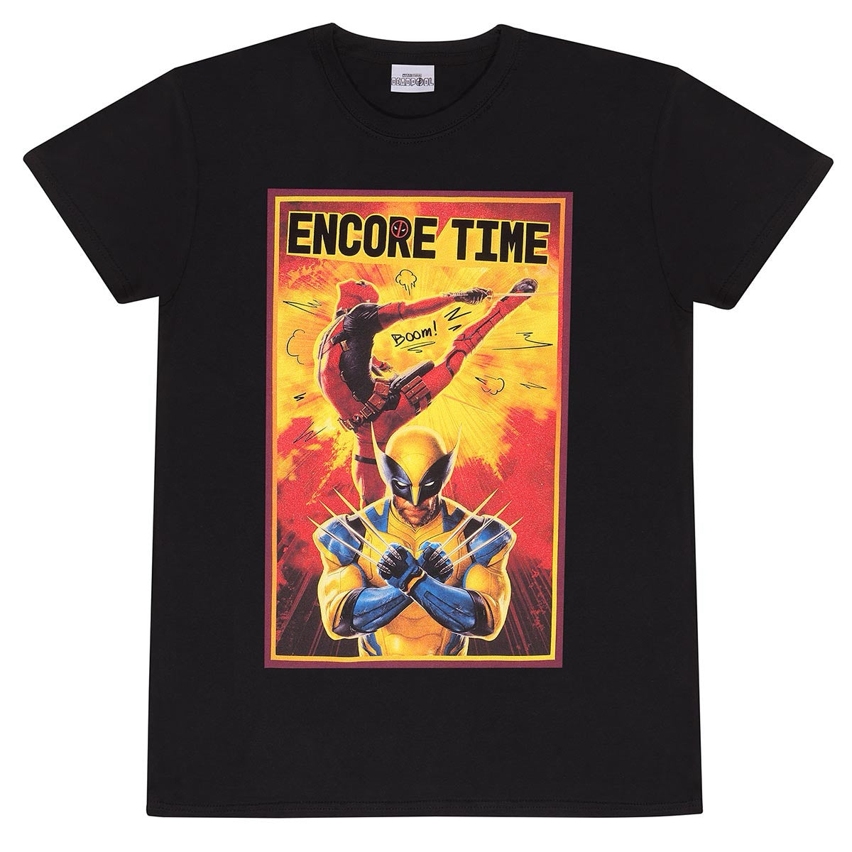 MARVEL DEADPOOL 3 ENCORE TIME BLACK UNISEX T-SHIRT