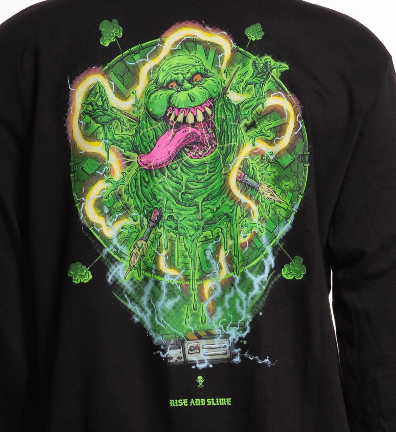 SULLEN CLOTHING GHOSTBUSTERS SLIMER BADGE LONG SLEEVE T-SHIRT
