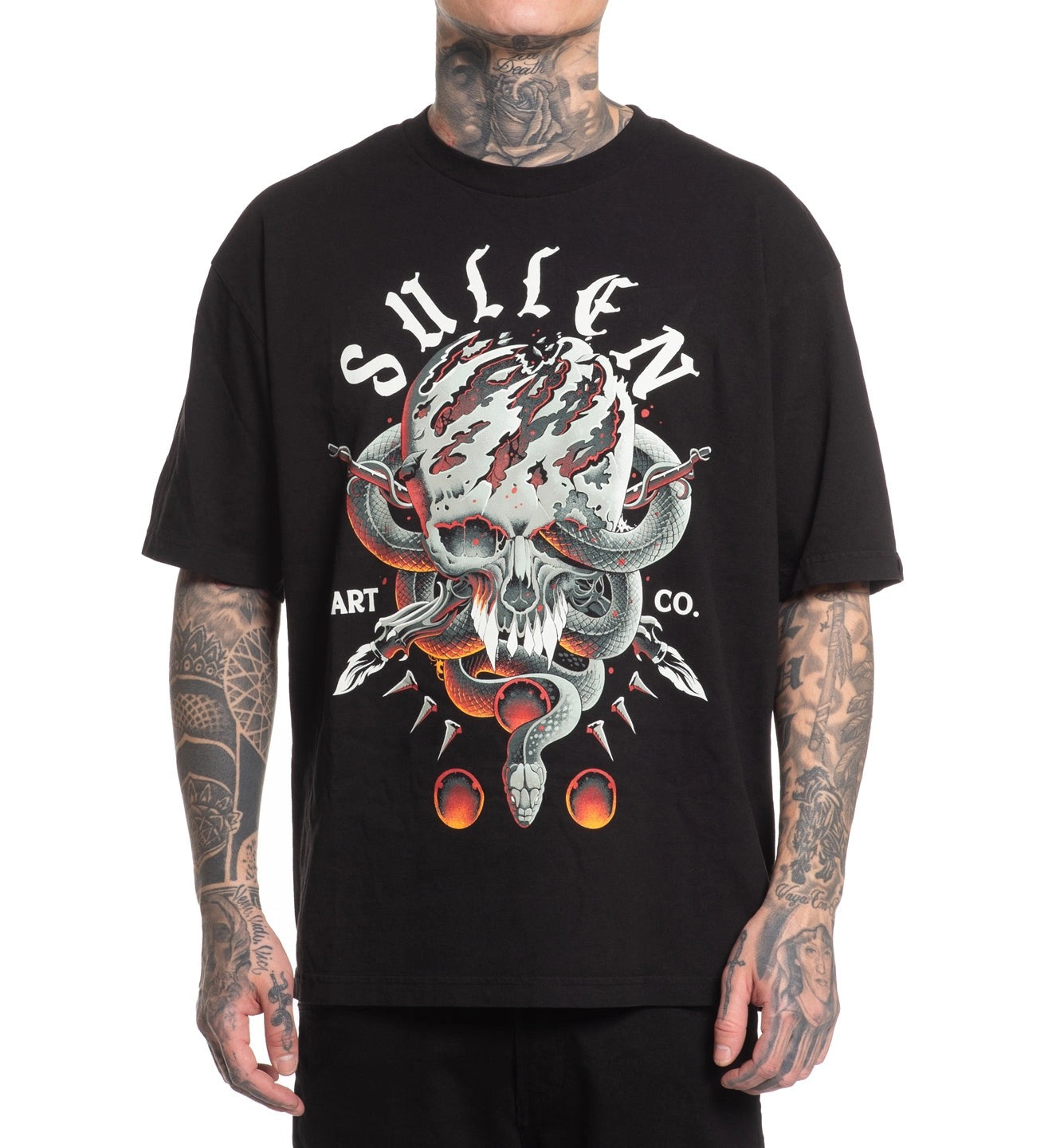 SULLEN CLOTHING ROCKA BADGE "1 TON" PREMIUM HEAVYWEIGHT T-SHIRT