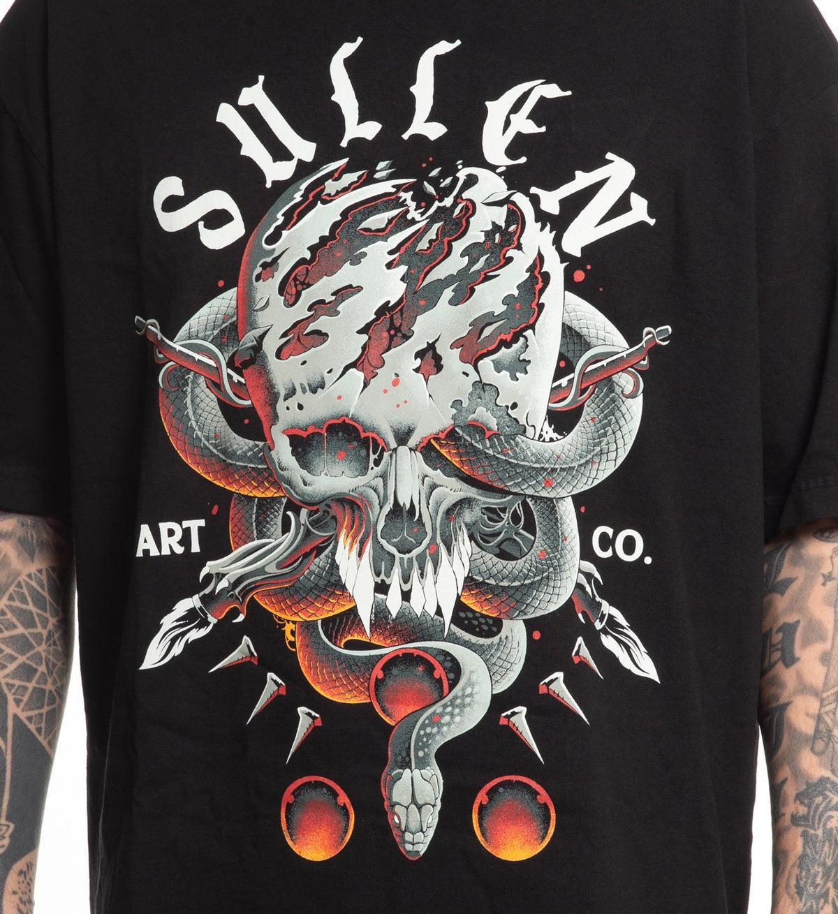 SULLEN CLOTHING ROCKA BADGE "1 TON" PREMIUM HEAVYWEIGHT T-SHIRT