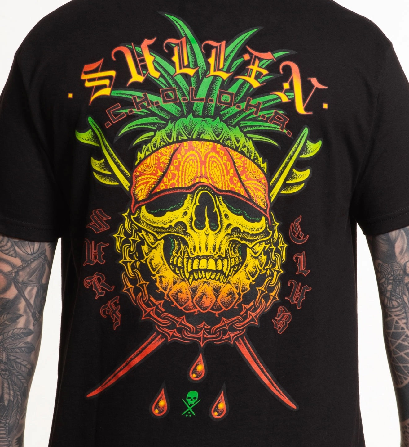 SULLEN CLOTHING CHOLOHA SURF CLUB BLACK STANDARD T-SHIRT