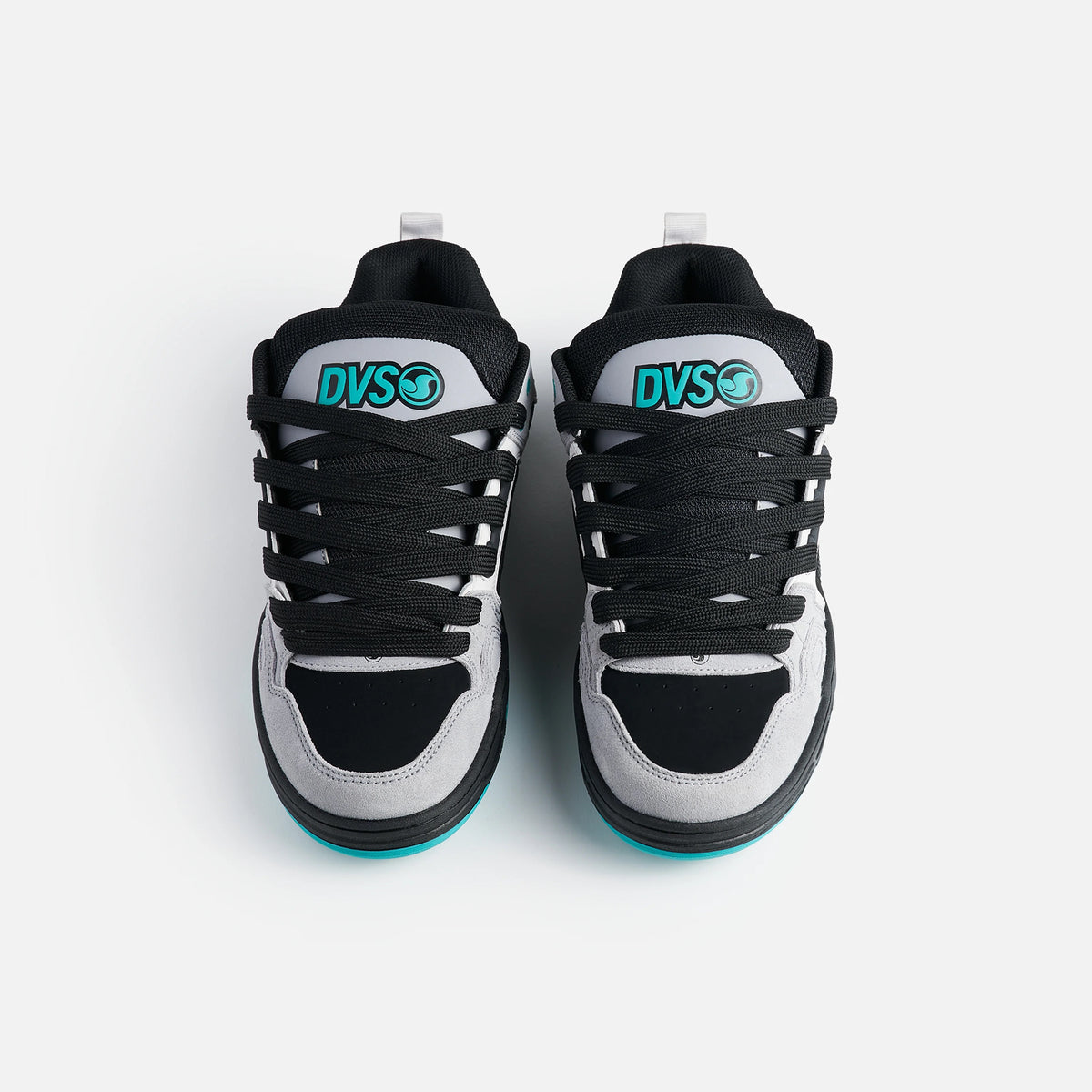 DVS COMANCHE SKATE SHOES GREY BLACK TEAL TRAINERS