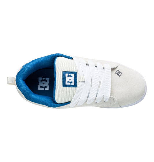 DC SHOES COURT GRAFFIK OFF WHITE GREY BLUE TRAINERS