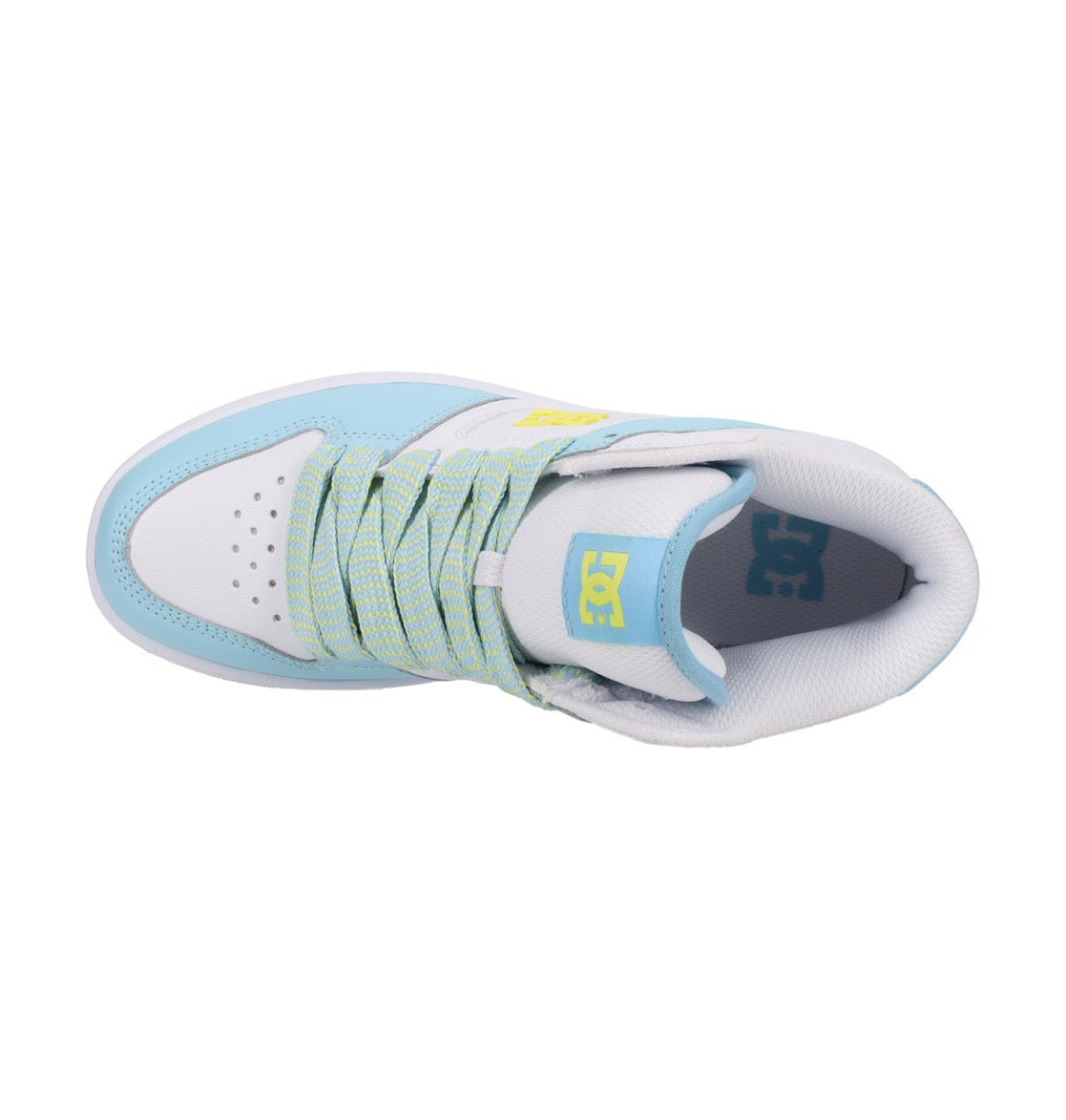 DC SHOES MANTECA 4 MID BLUE YELLOW WHITE LADIES TRAINERS