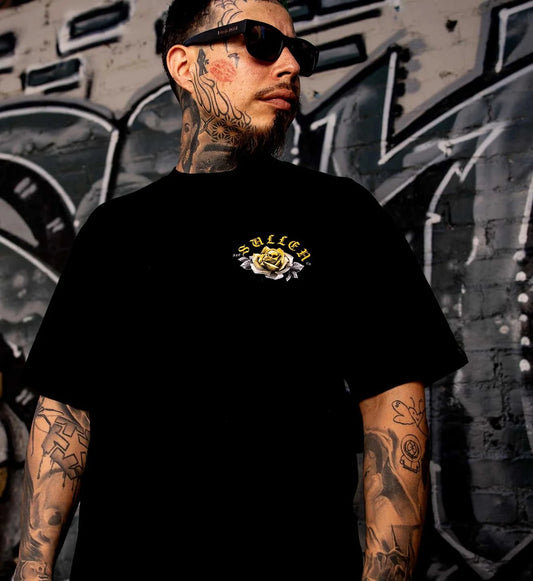 SULLEN CLOTHING GOLD GAZE "1 TON" OVERSIZED HEAVYWEIGHT PREMIUM T-SHIRT