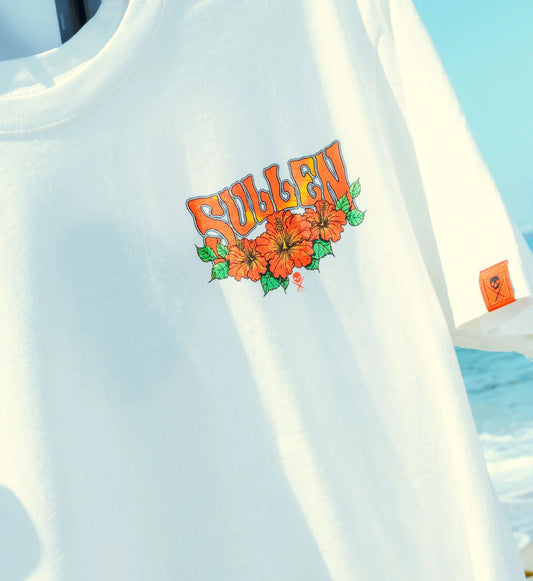 SULLEN CLOTHING LA VIDA ALOHA WHITE PREMIUM T-SHIRT