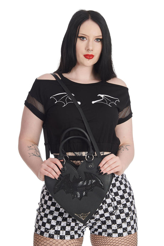 BANNED ALTERNATIVE BLACK DREAMOLOGY HANDBAG (BG34344)