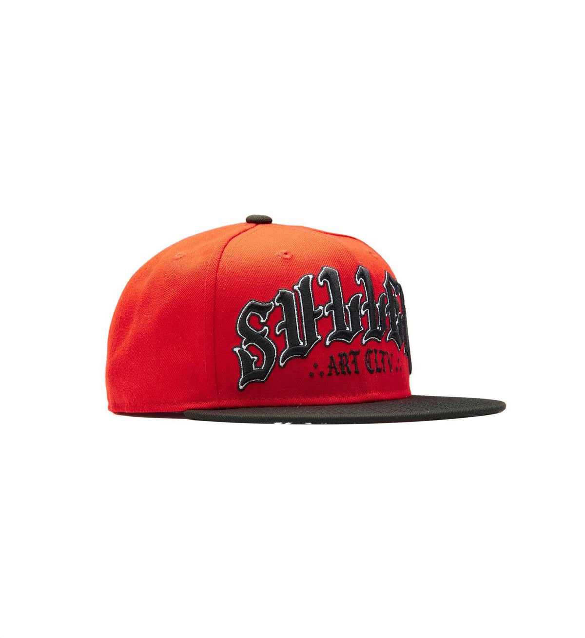 SULLEN CLOTHING FIDDY X MAGO RED & BLACK SNAPBACK CAP