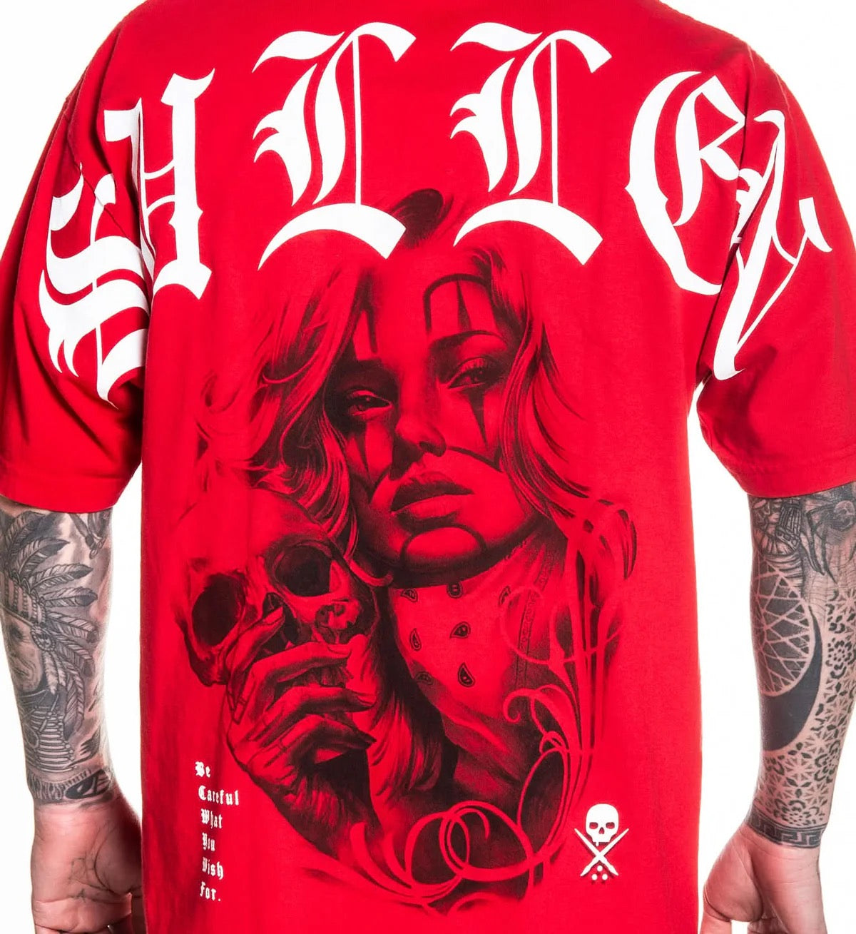 SULLEN CLOTHING TWO FACED '1 TON' OVERSIZED HEAVYWEIGHT PREMIUM RED T-SHIRT