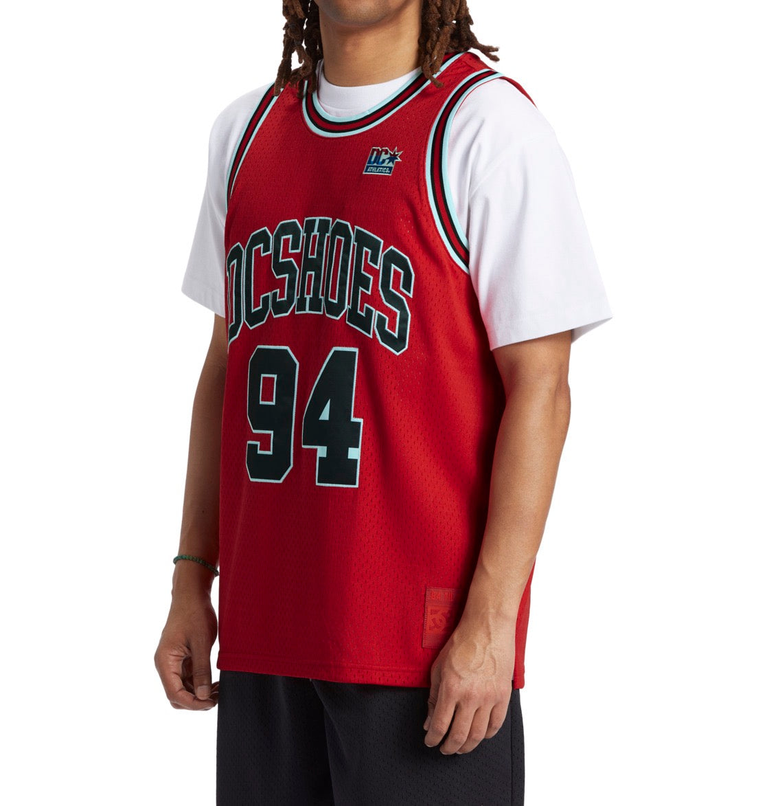 DC SHOES SHY TOWN RACING RED JERSEY BASKETBALL VEST TOP