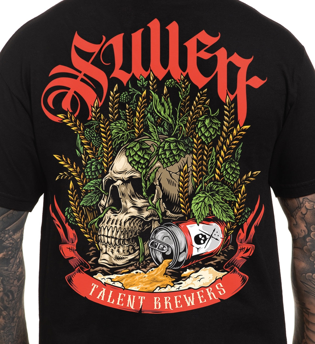 SULLEN CLOTHING BARLEY SKULL STANDARD T-SHIRT