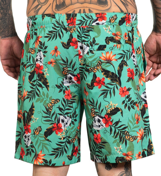 SULLEN CLOTHING FLOWERSKULL E-WAIST BOARDSHORTS