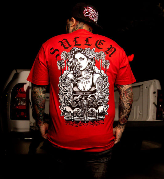 SULLEN CLOTHING RIDE LOW STANDARD RED T-SHIRT