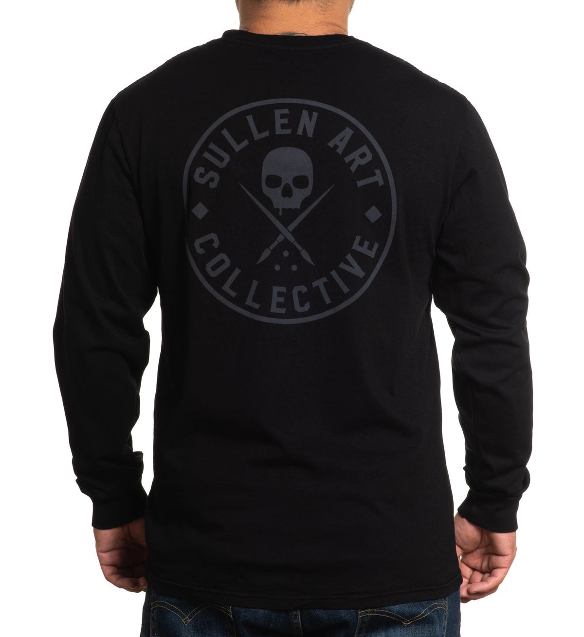 SULLEN CLOTHING EVER JET BLACK LONG SLEEVE T-SHIRT (M)