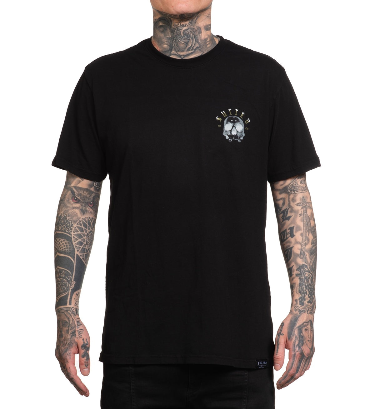SULLEN CLOTHING HUGO BADGE BLACK PREMIUM T-SHIRT