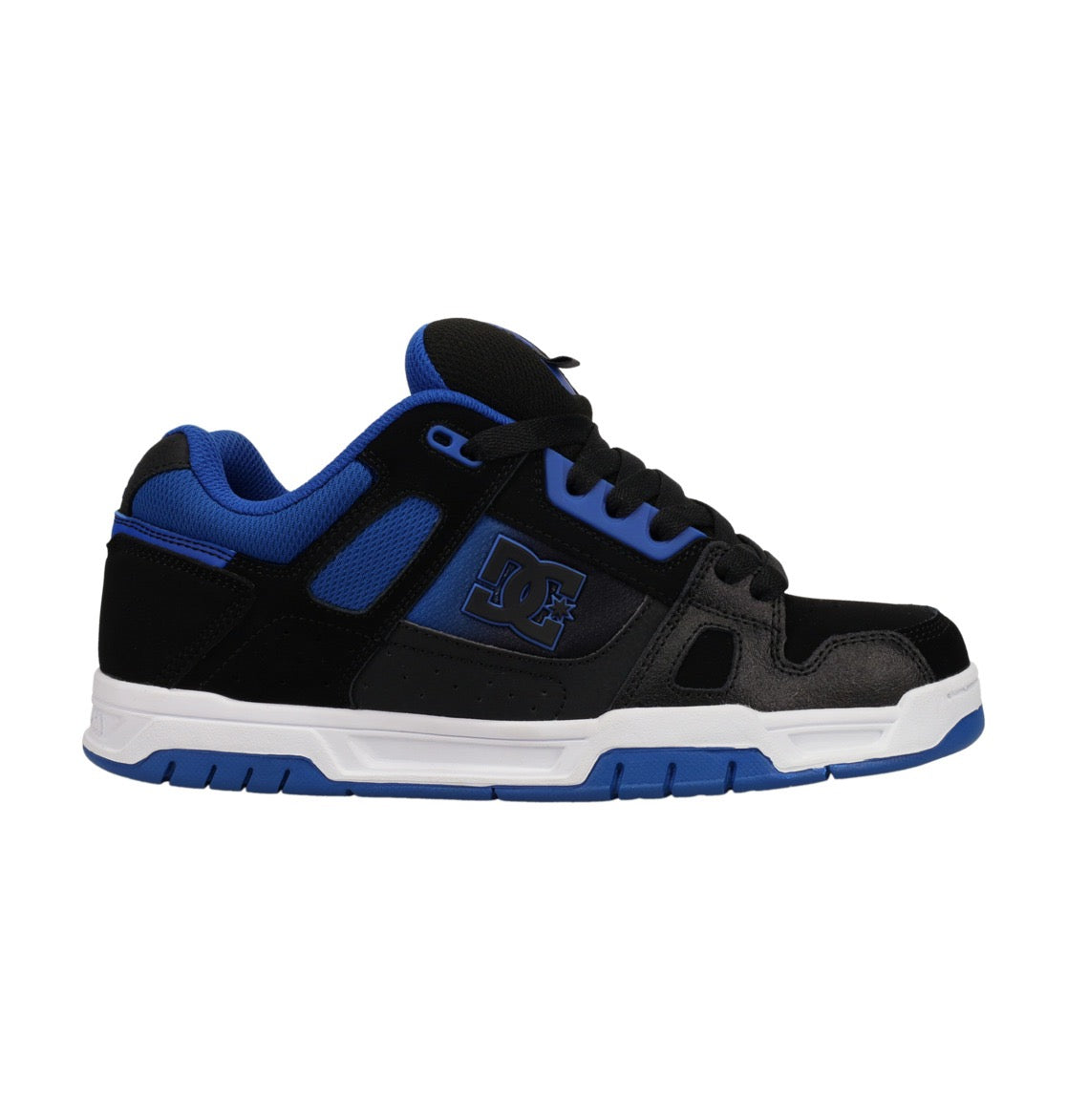 DC SHOES STAG BLACK & BLUE TRAINERS
