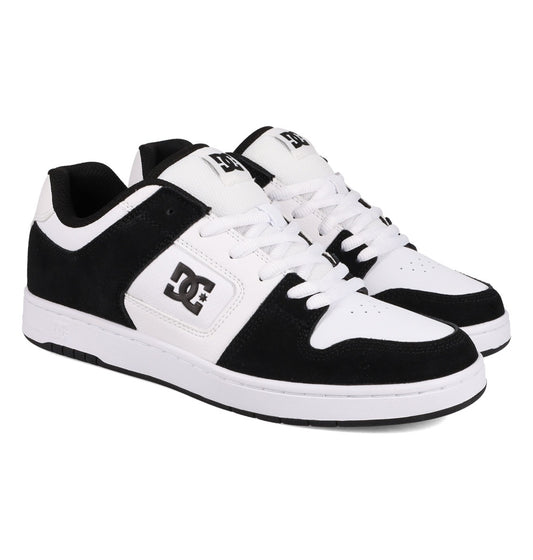 DC SHOES MANTECA 4 WHITE & BLACK TRAINERS