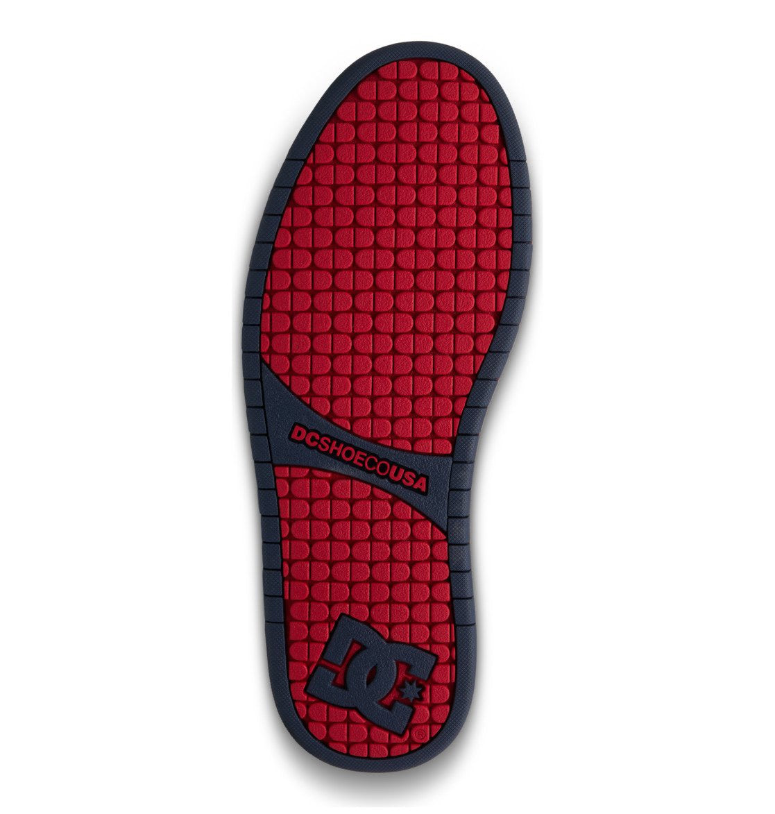 DC SHOES COURT GRAFFIK WHITE NAVY RED LEATHER TRAINERS