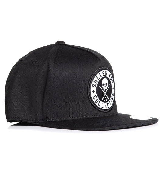 SULLEN CLOTHING BOH LOGO BLACK & WHITE FLAT SNAPBACK CAP HAT