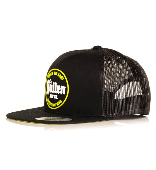 SULLEN CLOTHING WELD BLACK & ACID GREEN TRUCKER HAT SNAPBACK CAP