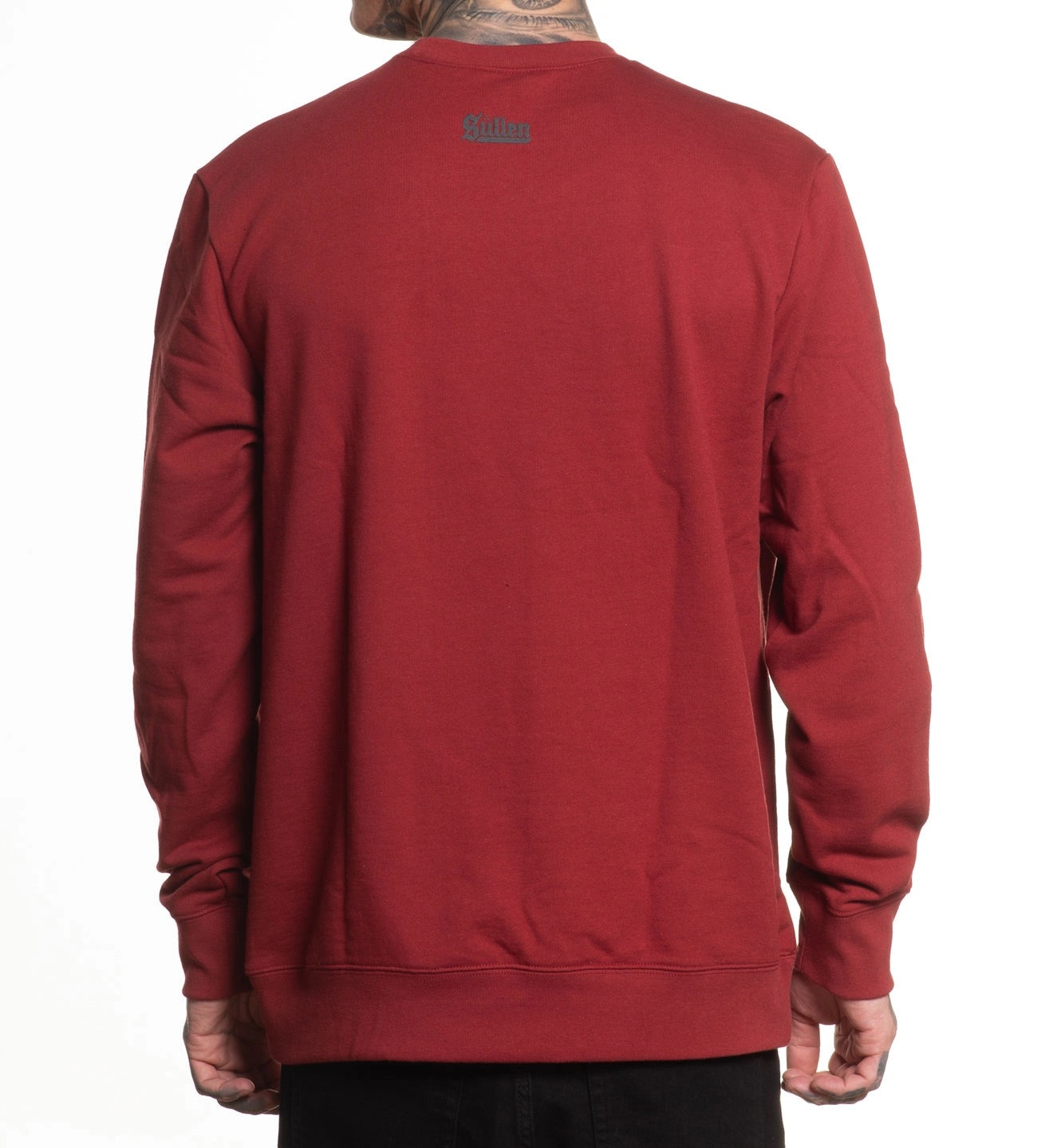 SULLEN CLOTHING BADGE LS CREW SUN DRIED TOMATO RED SWEATSHIRT