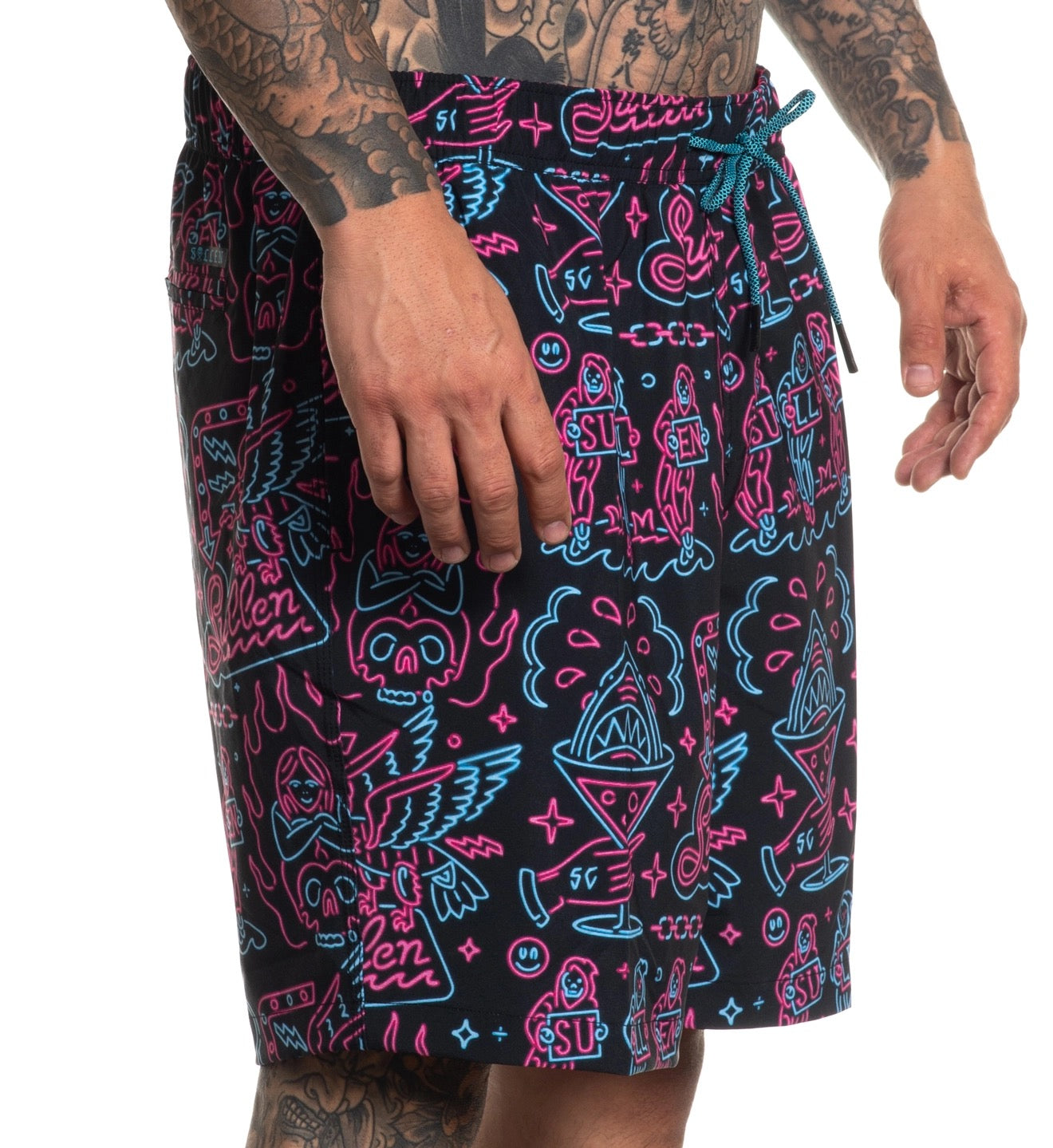 SULLEN CLOTHING NEON SIGNS E-WAIST BOARDSHORTS