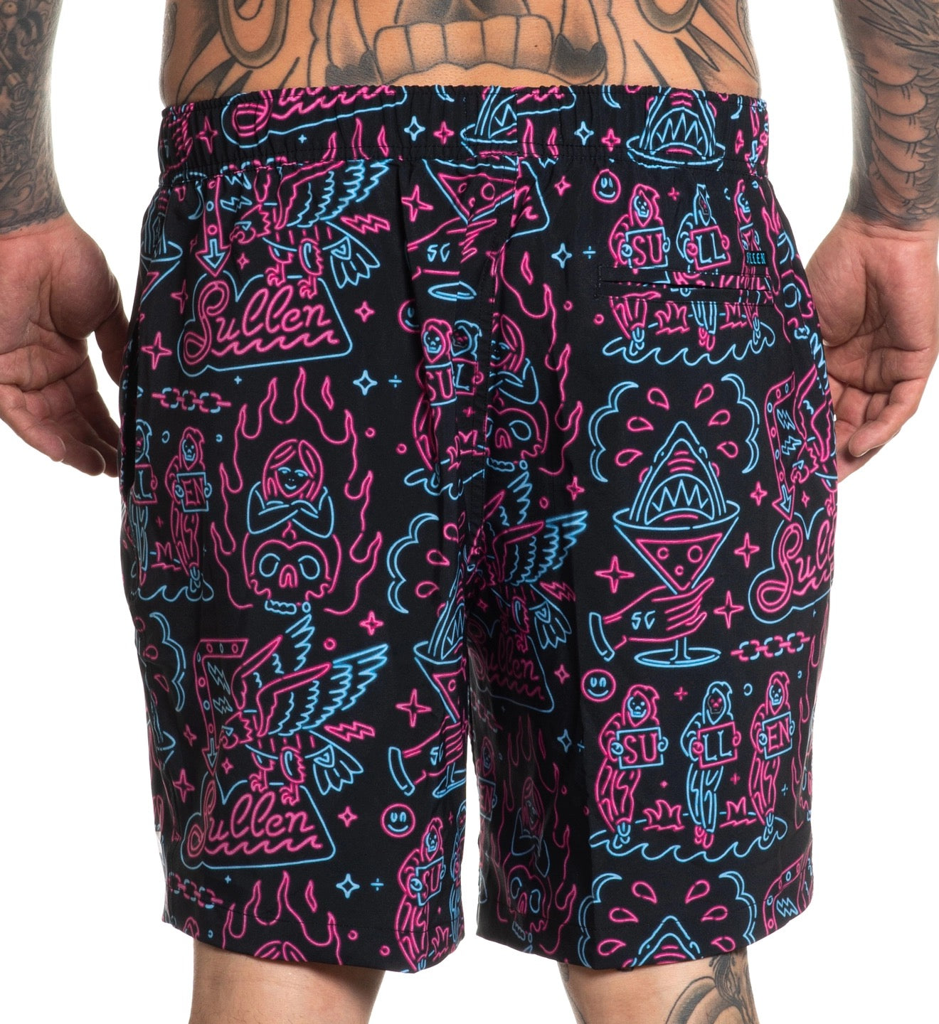 SULLEN CLOTHING NEON SIGNS E-WAIST BOARDSHORTS
