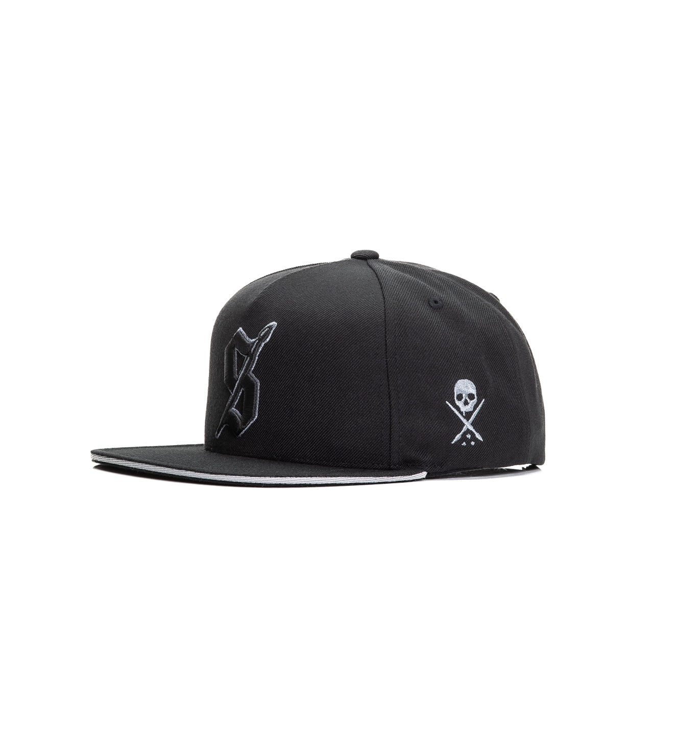 SULLEN CLOTHING STRIKE BLACK & GREY SNAPBACK CAP HAT
