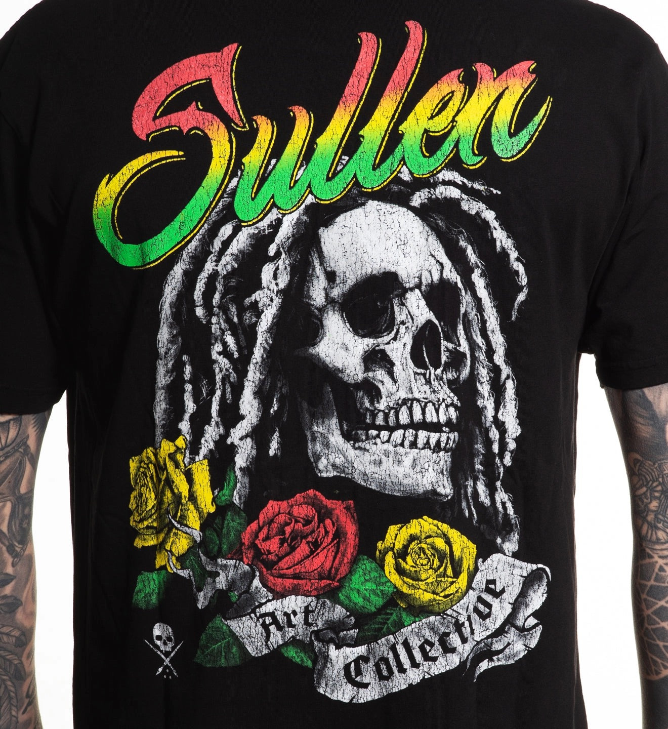SULLEN CLOTHING RASTA SKULL PREMIUM T-SHIRT
