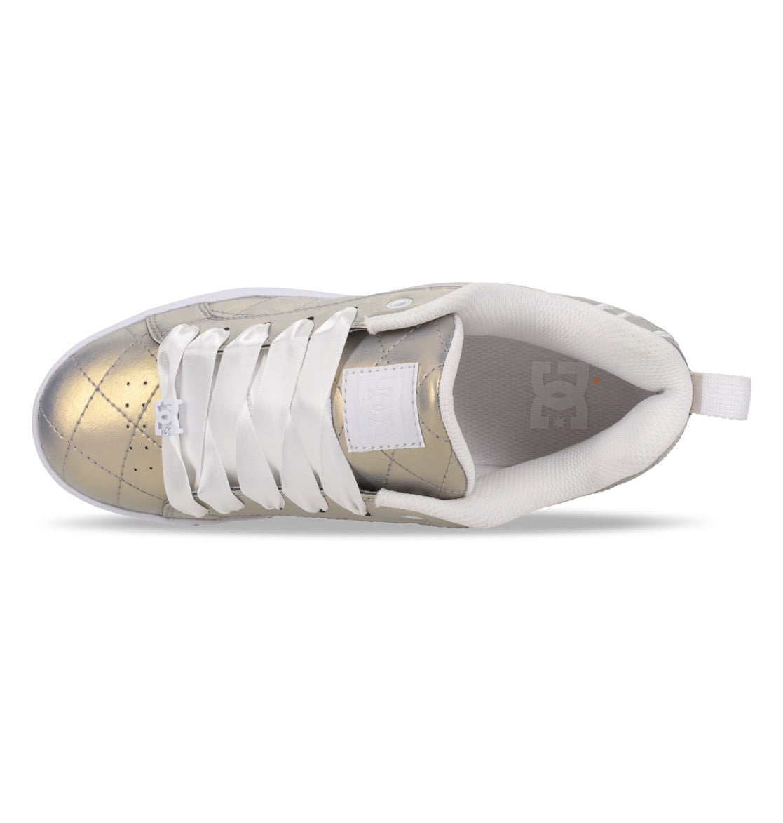 DC SHOES COURT GRAFFIK SE LIGHT GOLD & WHITE LADIES TRAINERS