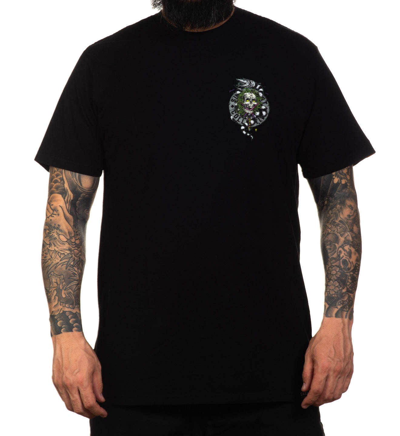 SULLEN CLOTHING BEETLE BADGE JET BLACK PREMIUM T-SHIRT