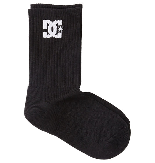 DC SHOES BLACK GREY & WHITE CREW SOCKS 3 PAIR PACK (UK 7-10)