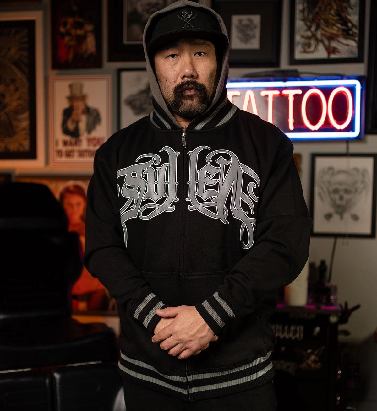 SULLEN CLOTHING S DICE ZIP UP FLEECE HOODIE