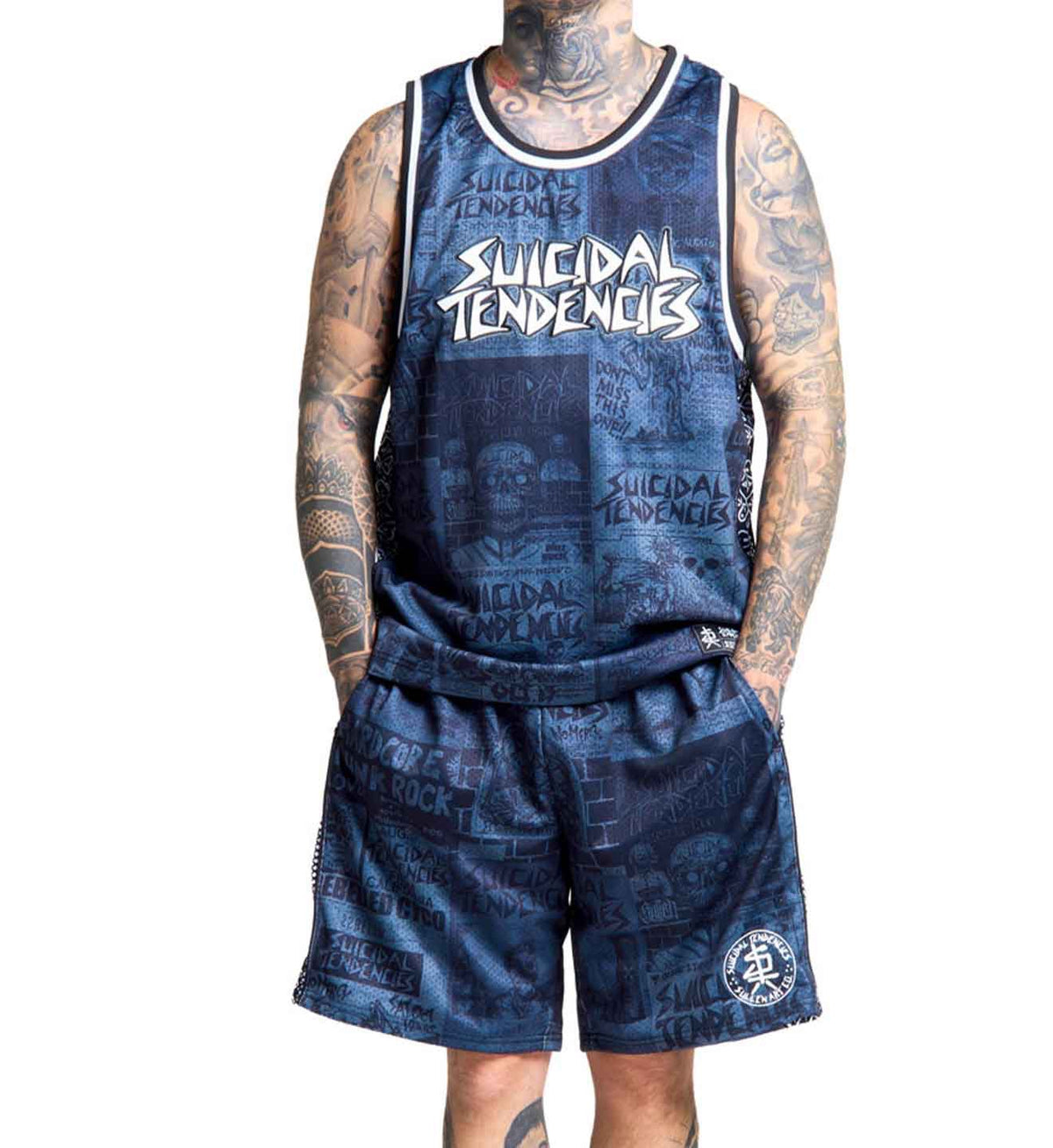 SULLEN CLOTHING X ST POSTED GREY JERSEY TANK VEST