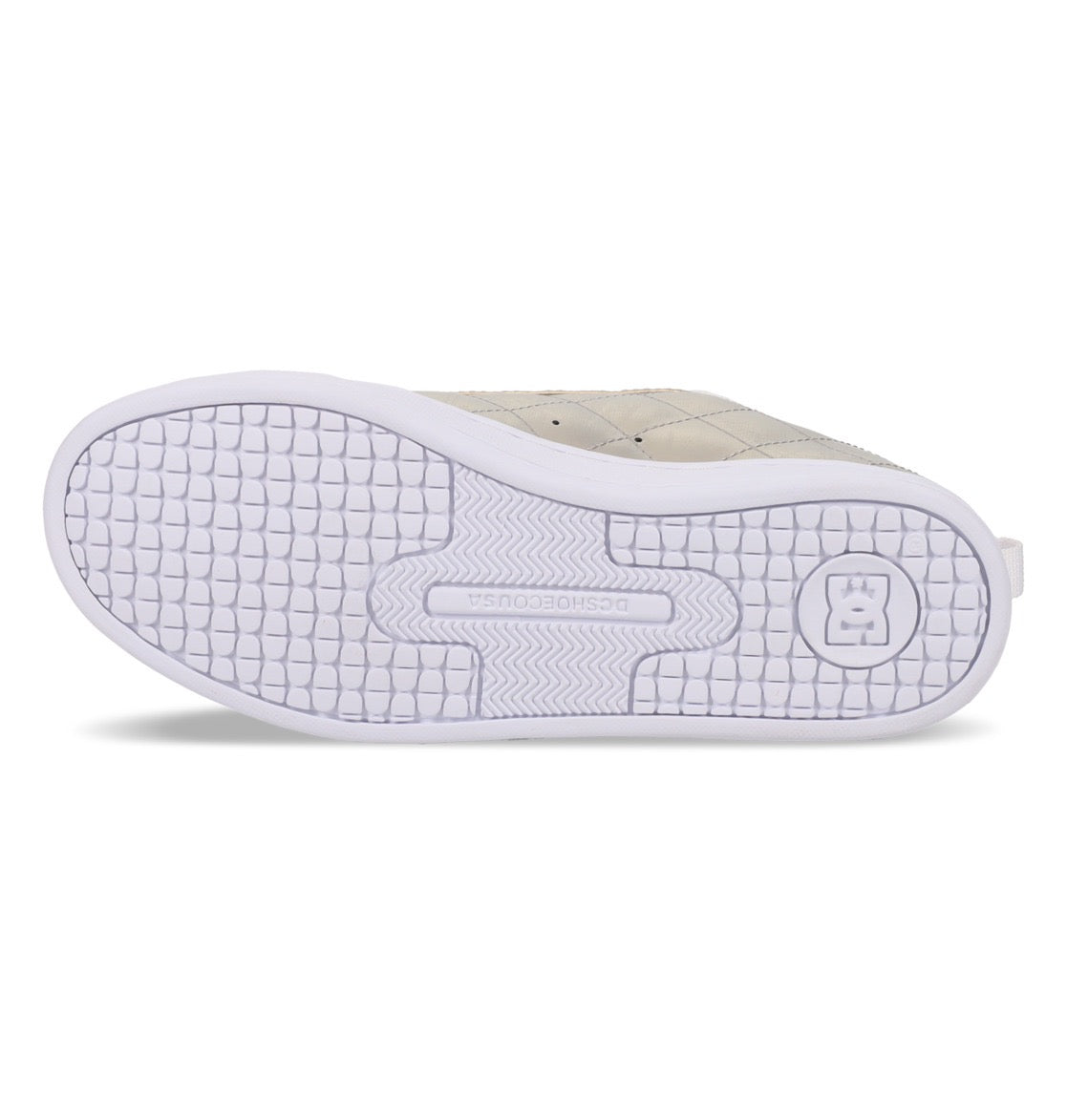 DC SHOES COURT GRAFFIK SE LIGHT GOLD & WHITE LADIES TRAINERS