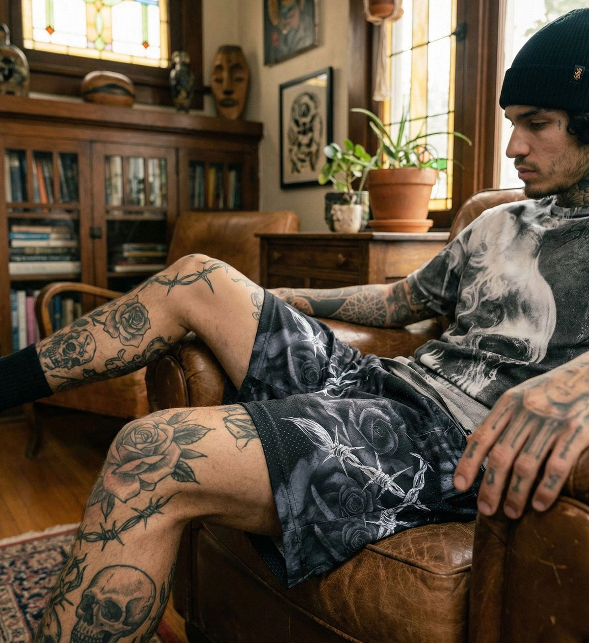 SULLEN CLOTHING THE DARKNESS MESH SHORTS